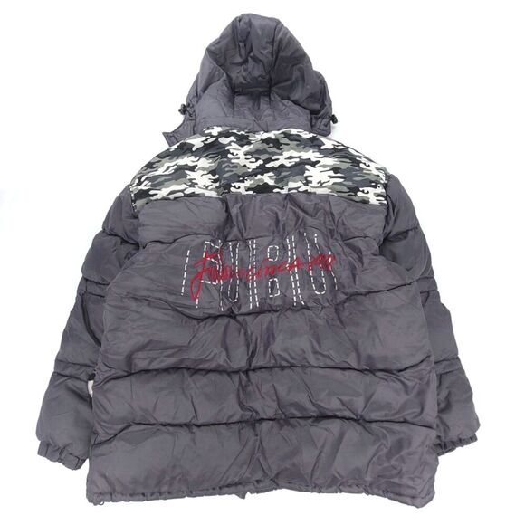 VINTAGE 90s Fubu 05 Down Puffer Jacket Ripstop Winter Coat Camo Y2k Gorpcore XL - Picture 9 of 16